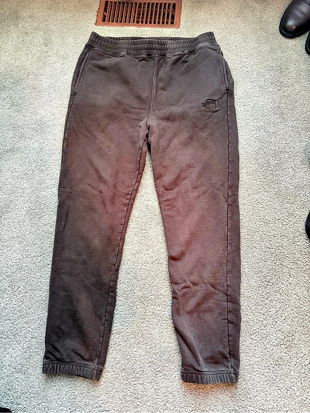 Stüssy Washed Black Sweatpants Size Medium